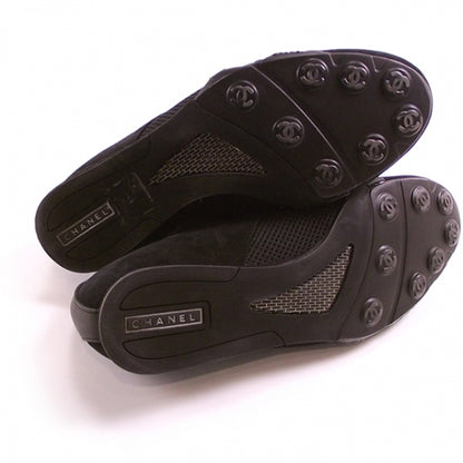 Chanel Perforated Sneakers 38 Black 4 of 8
