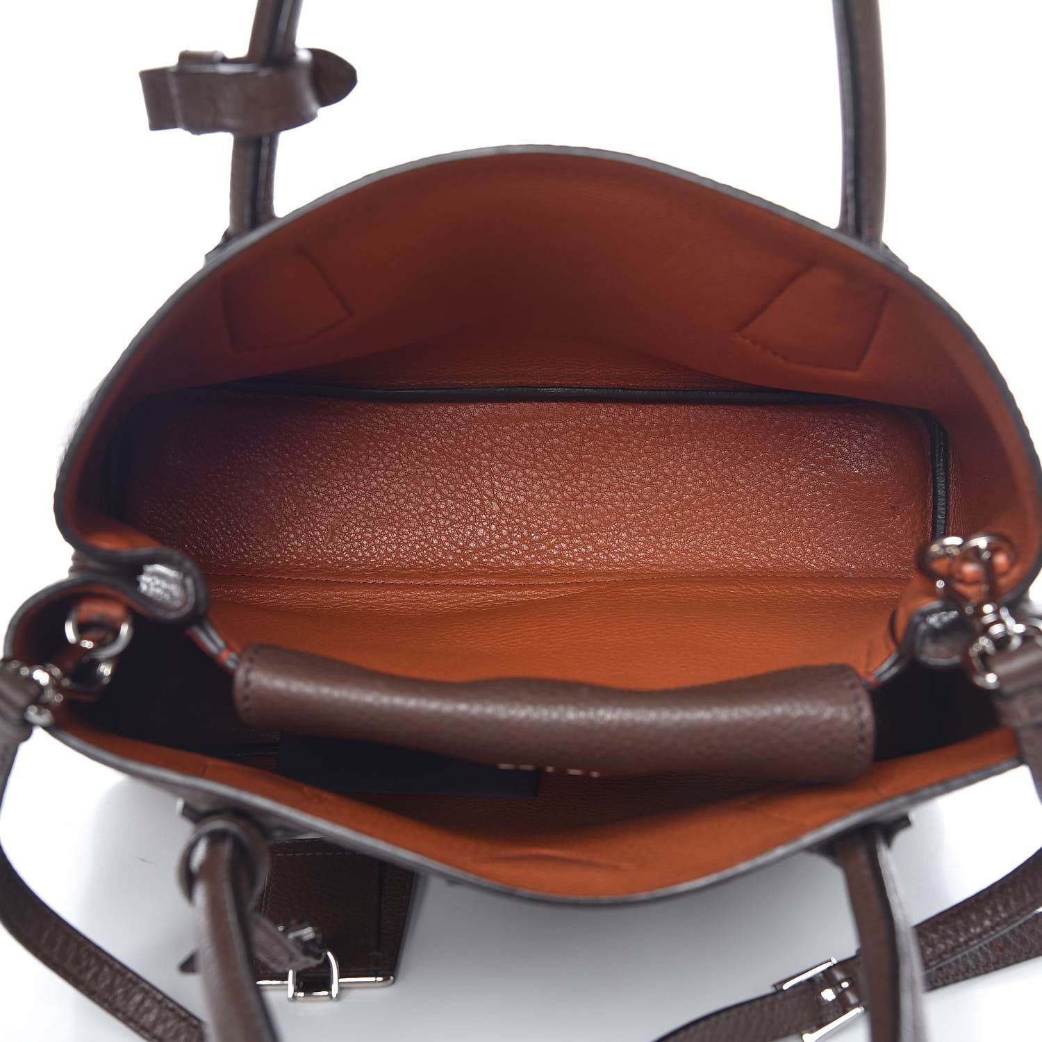 Prada Vitello Daino Small Double Bag Bruciato Rame 8 of 18