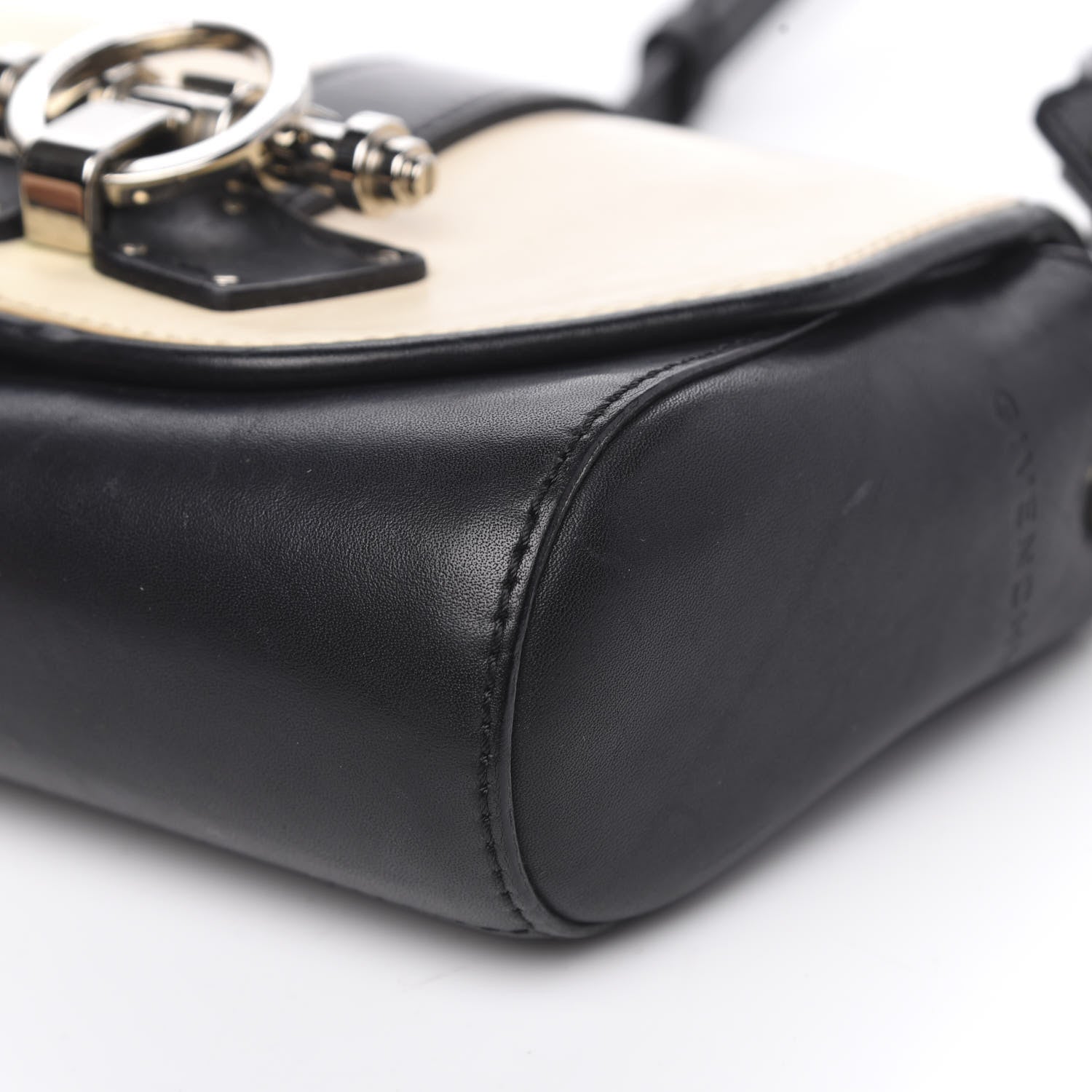 Givenchy Lambskin Obsedia Shoulder Bag Beige Black 8 of 17