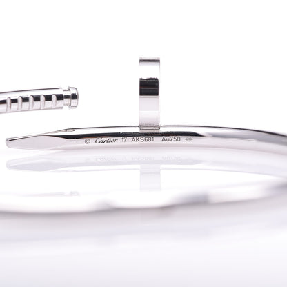 Cartier 18K White Gold Juste Un Clou Bracelet 17 6 of 7