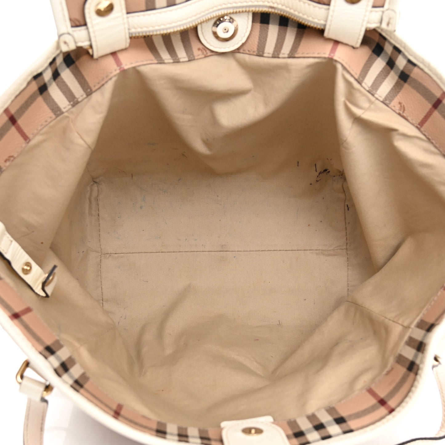Haymarket Check Small Canterbury Tote White