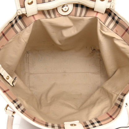 Burberry Haymarket Check Small Canterbury Tote White 4 of 18