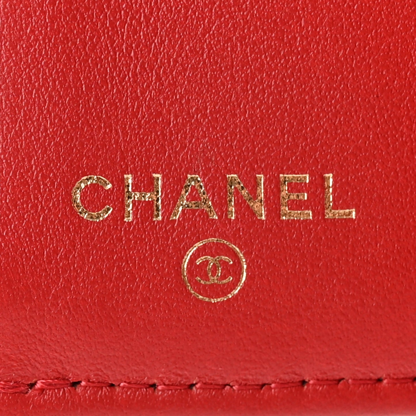 Goatskin Quilted Chanel 19 Small Flap Wallet Red