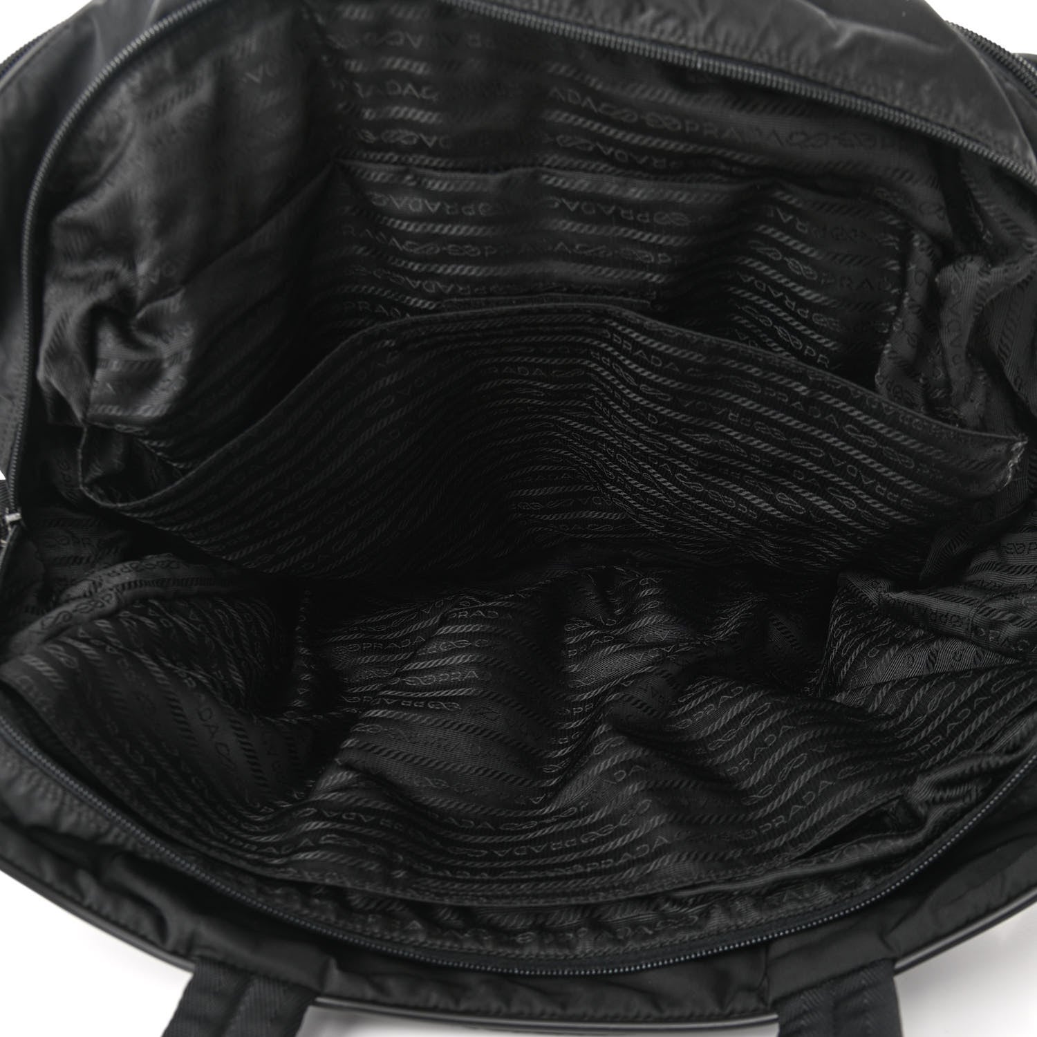 Prada Tessuto Nylon Travel Briefcase Black 5 of 10