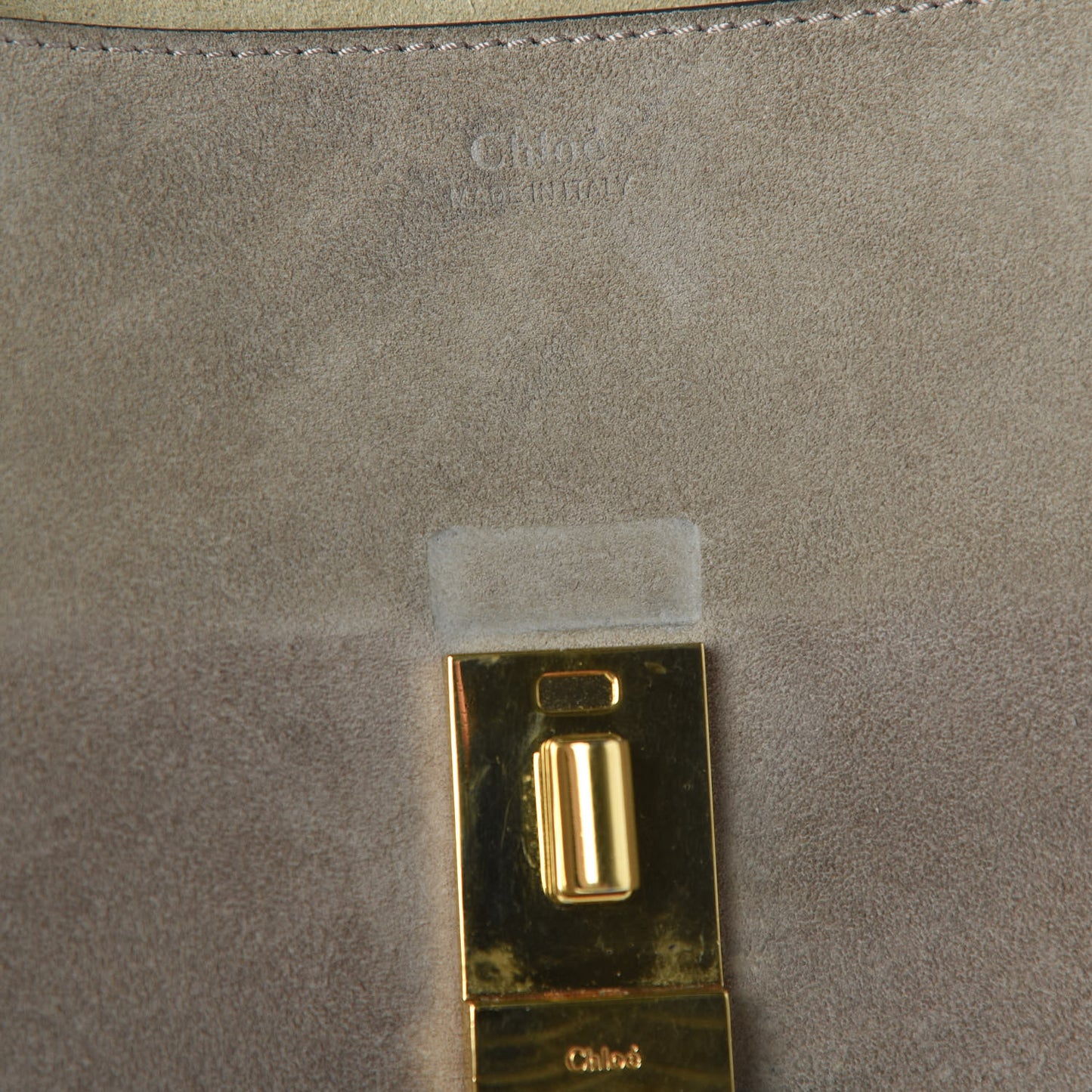 Suede Smooth Calfskin Drew Shoulder Bag Motty Grey