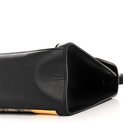 Gucci GG Supreme Monogram Small Osiride Top Handle Bag Black Gold 10 of 12