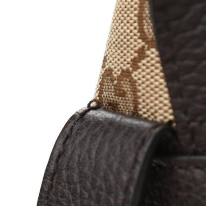 Gucci Monogram Dollar Calfskin O Drawstring Backpack Beige Ebony Testa di Moro Dark Chocolate 11 of 12