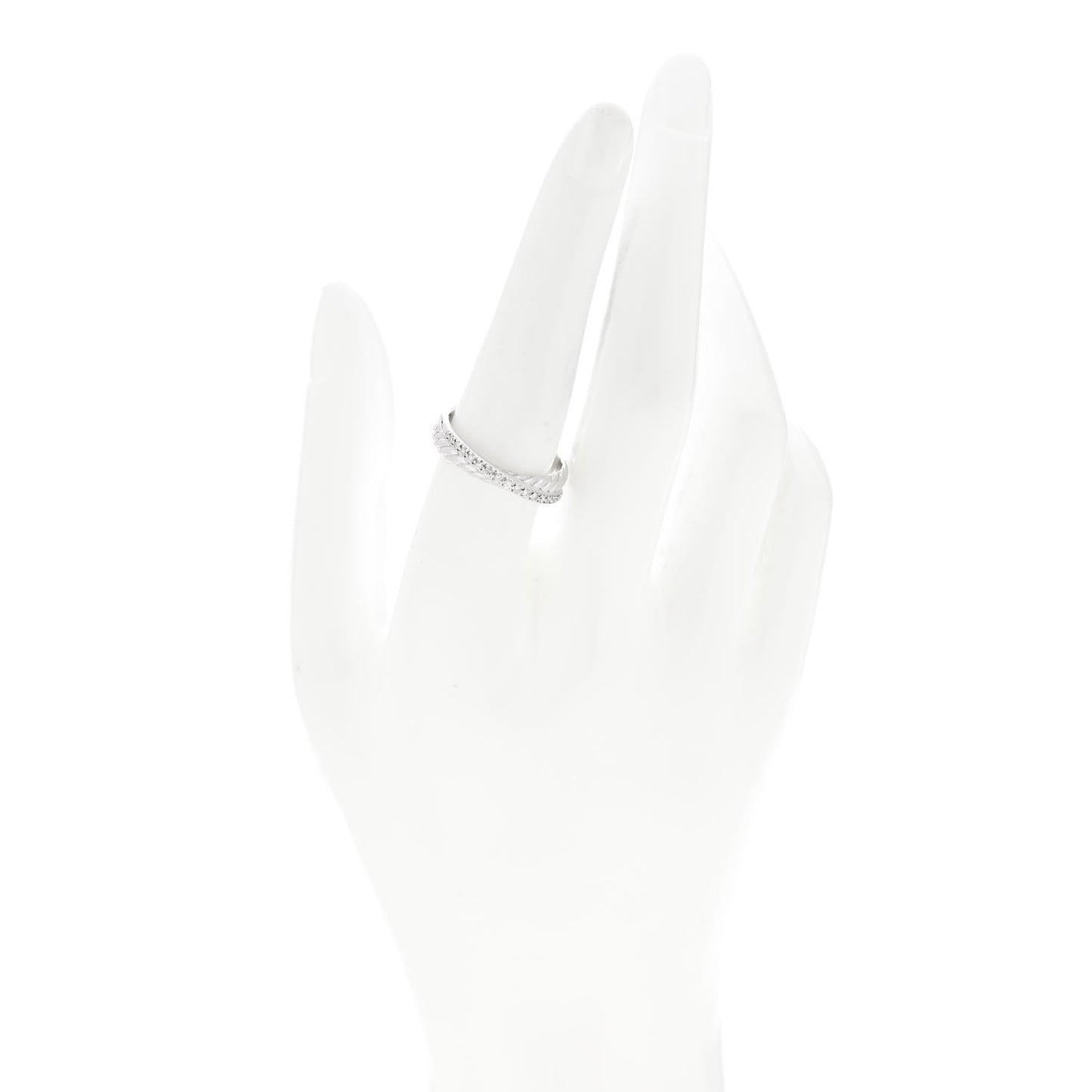 Sterling Silver Diamond 5mm Crossover Ring 57 8