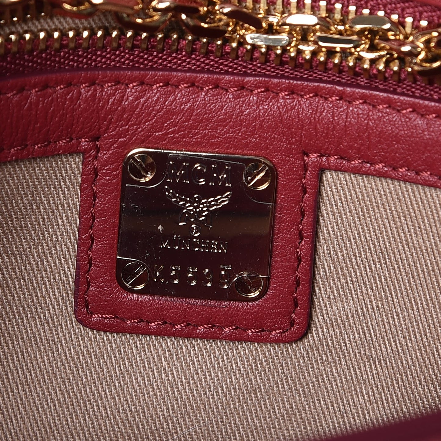 Calfskin Ottomar Monogram Medium Millie Crossbody Bag Ruby Red