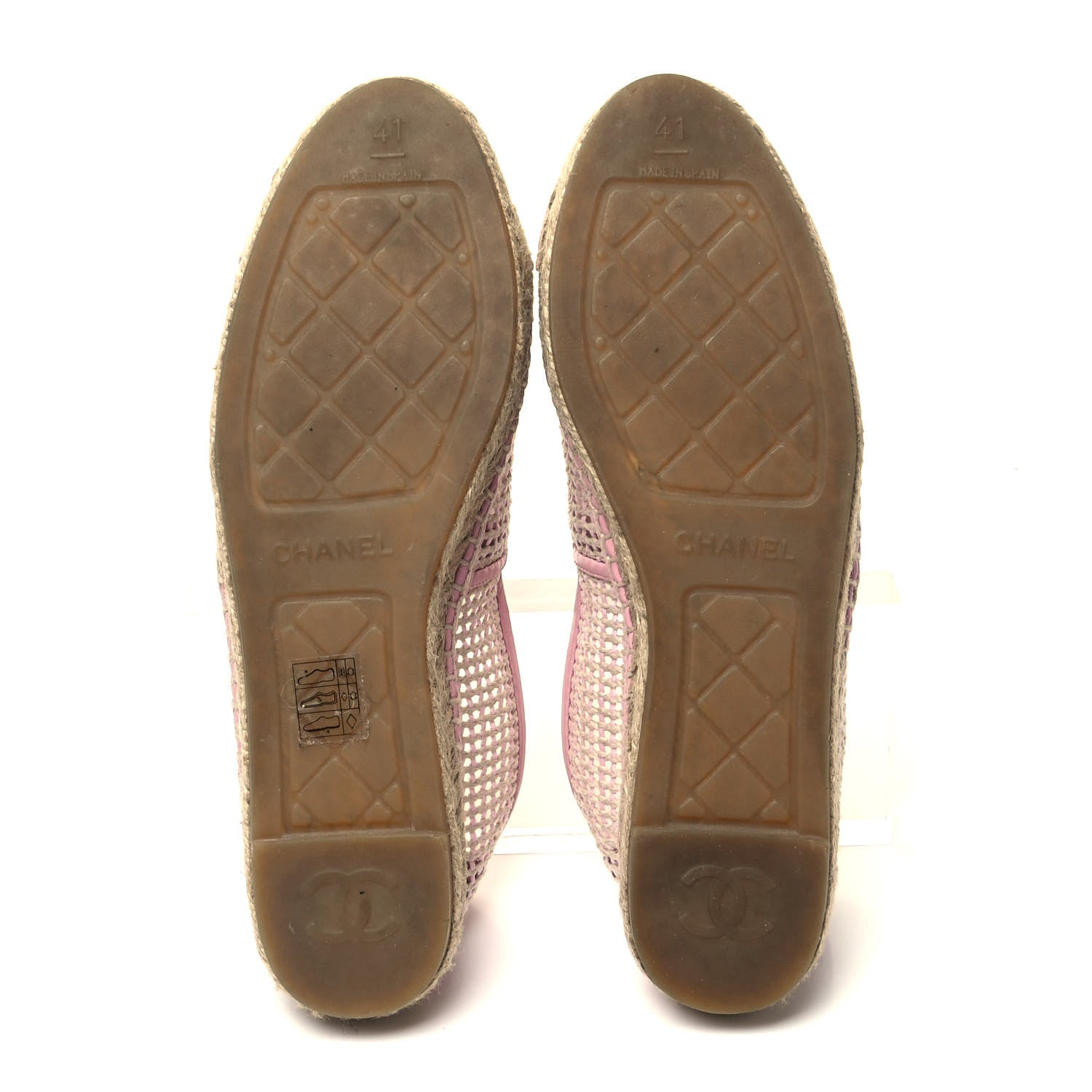 Chanel Mesh Lambskin CC Espadrilles 41 Light Pink Beige 5 of 7