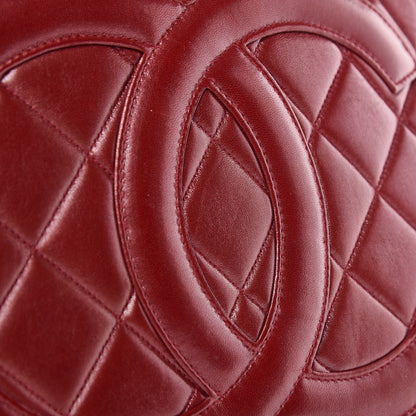 Chanel Lambskin Quilted Medallion Tote Red 17 of 20