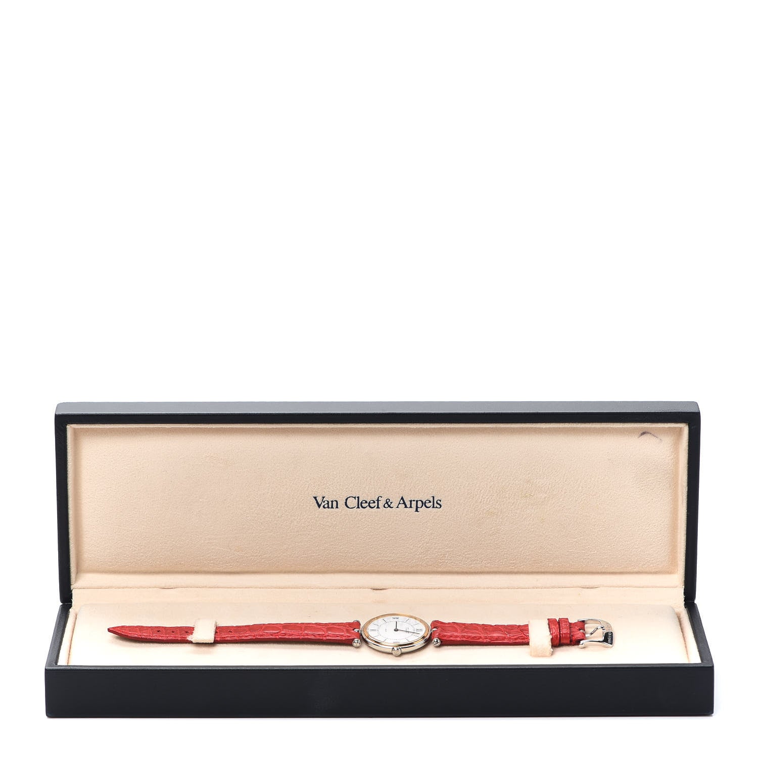 Van Cleef & Arpels Stainless Steel 18K Yellow Gold Alligator 29mm La Collection Quartz Watch 5 of 5