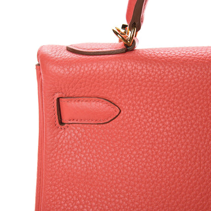 Hermes Taurillon Clemence Kelly Retourne 32 Rose Jaipur 30 of 36
