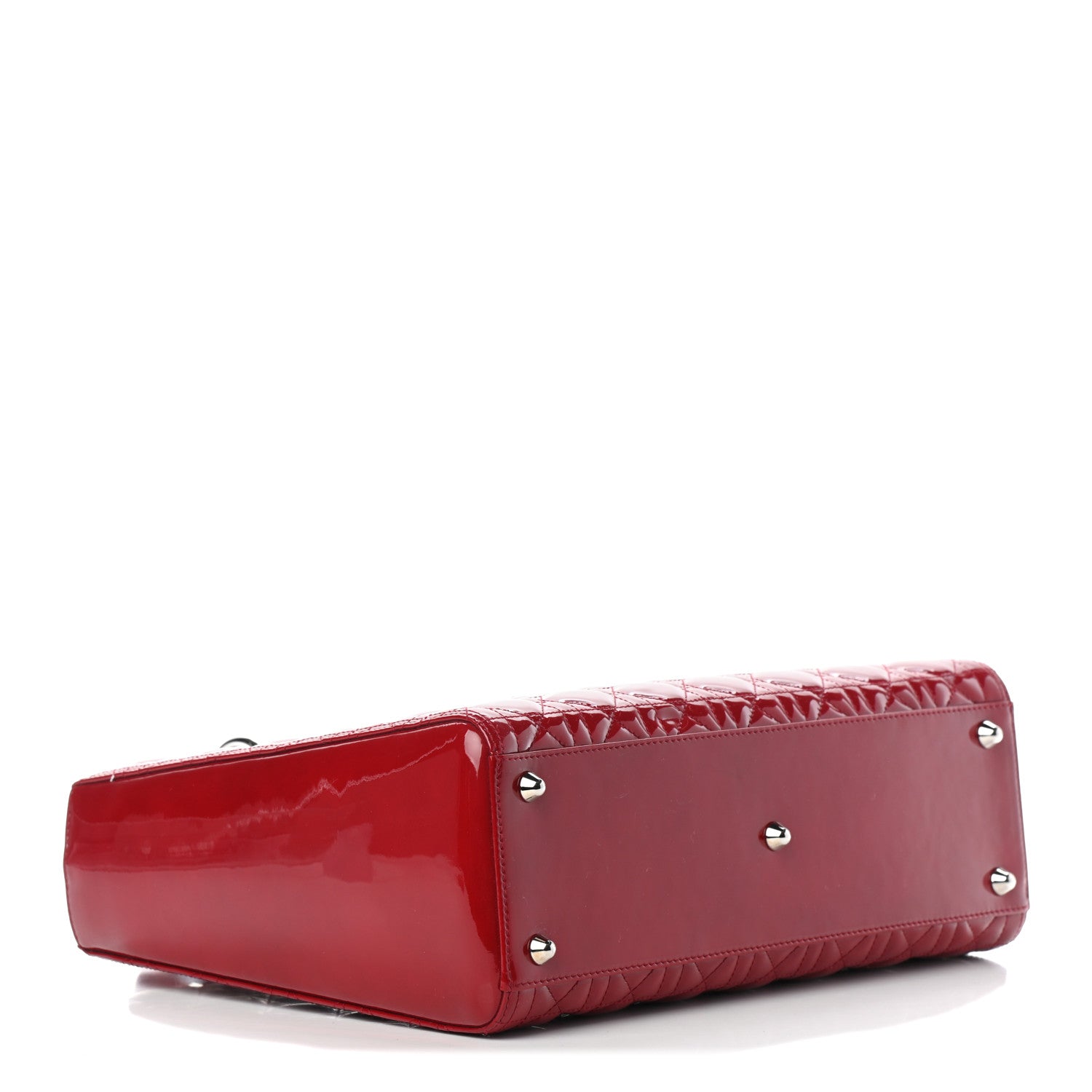 Christian Dior Patent Cannage Large Lady Dior Red 3 of 6