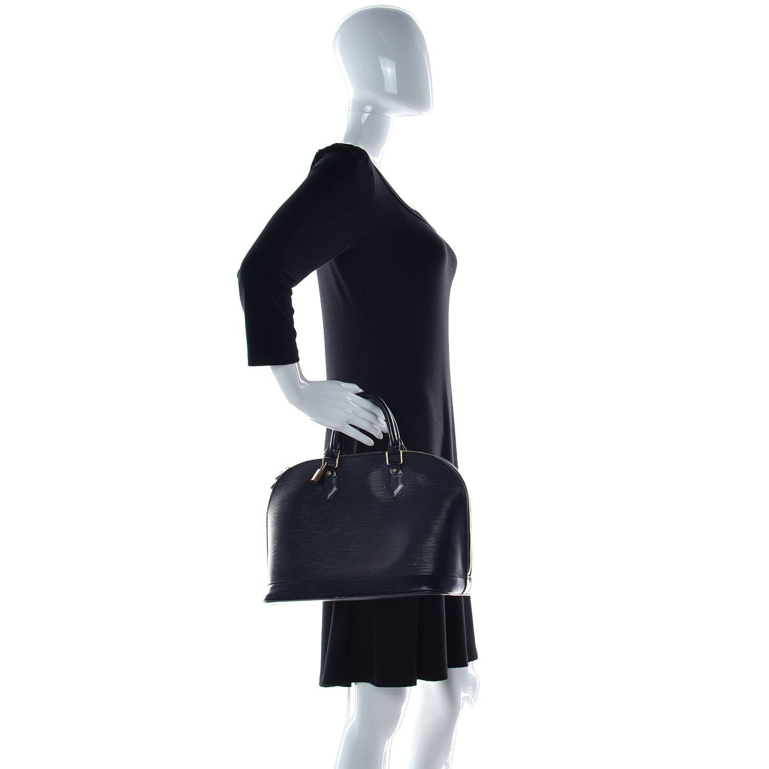 Louis Vuitton Epi Alma PM Black 2 of 17