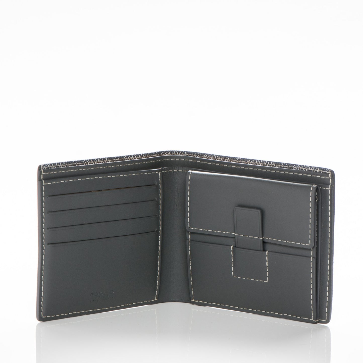 Goyardine Saint Florentin Bi-Fold Wallet Grey