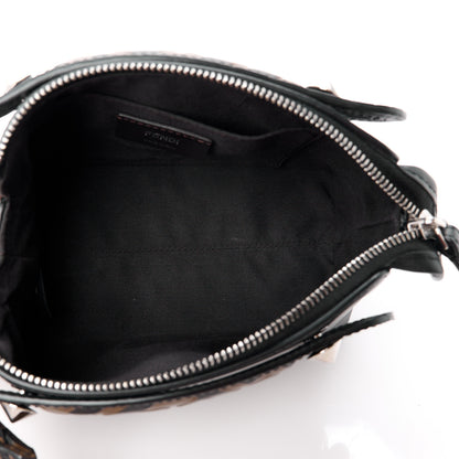 Fendi Vitello Dolce Bi-Color FF 1974 Embossed Mini By The Way Boston Bag Black Maya 5 of 13