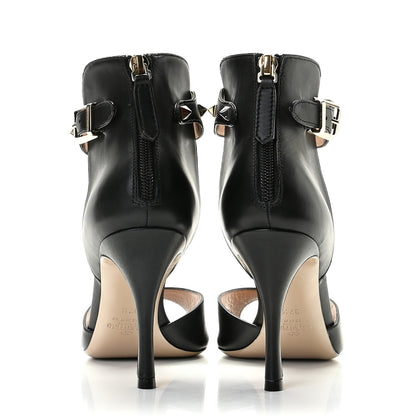 Valentino Garavani Calfskin Rockstud Ankle Strap Sandals 37.5 Black 6 of 14