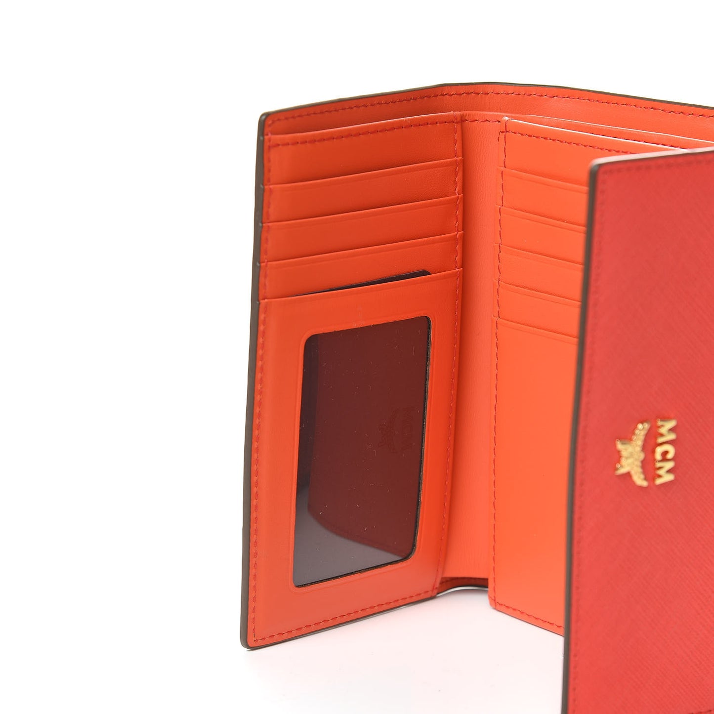 Saffiano Tri-Fold Wallet Flap Poppy Red