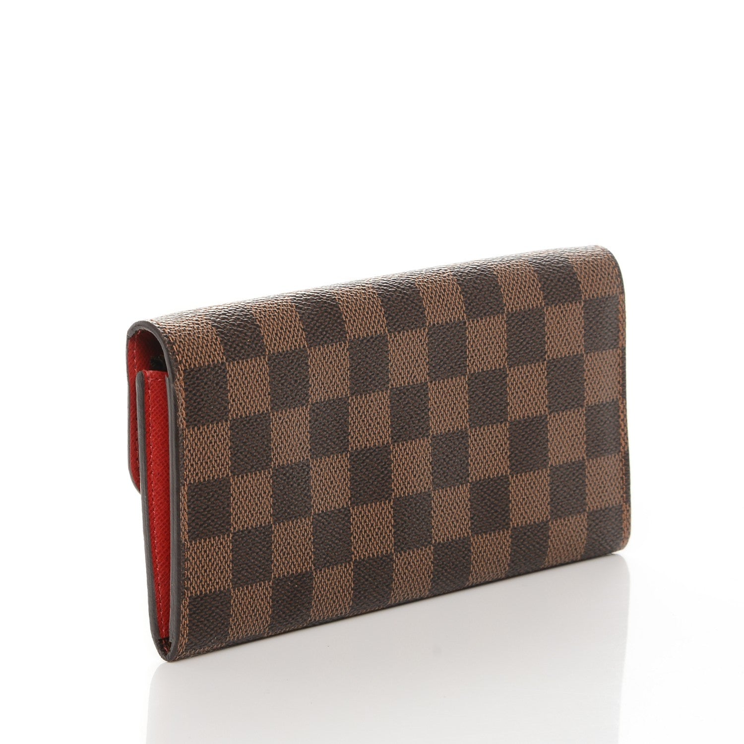Louis Vuitton Damier Ebene Emilie Wallet Red 3 of 7