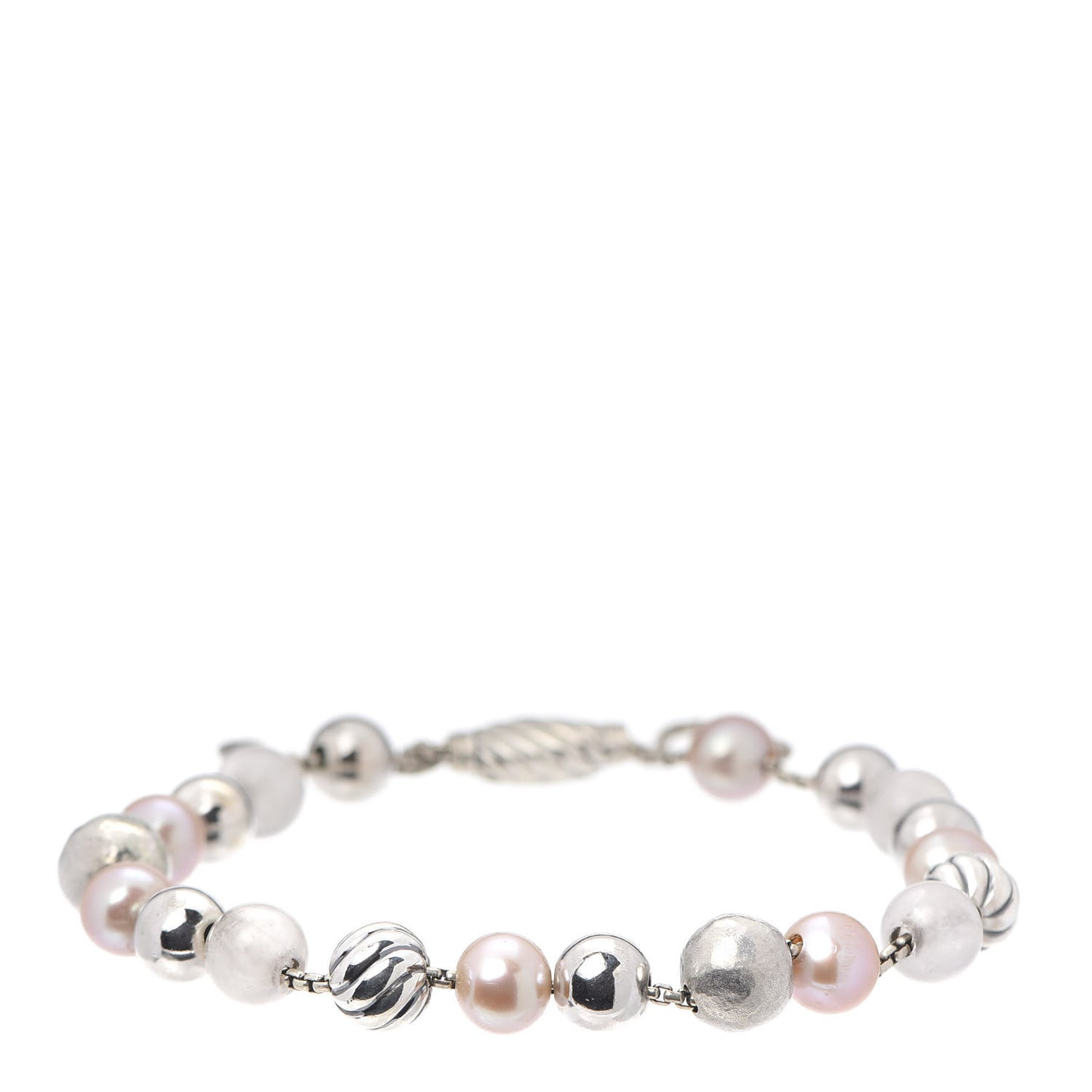 Sterling Silver Pink Pearl Rose Quartz 8mm Spiritual Bead Bracelet
