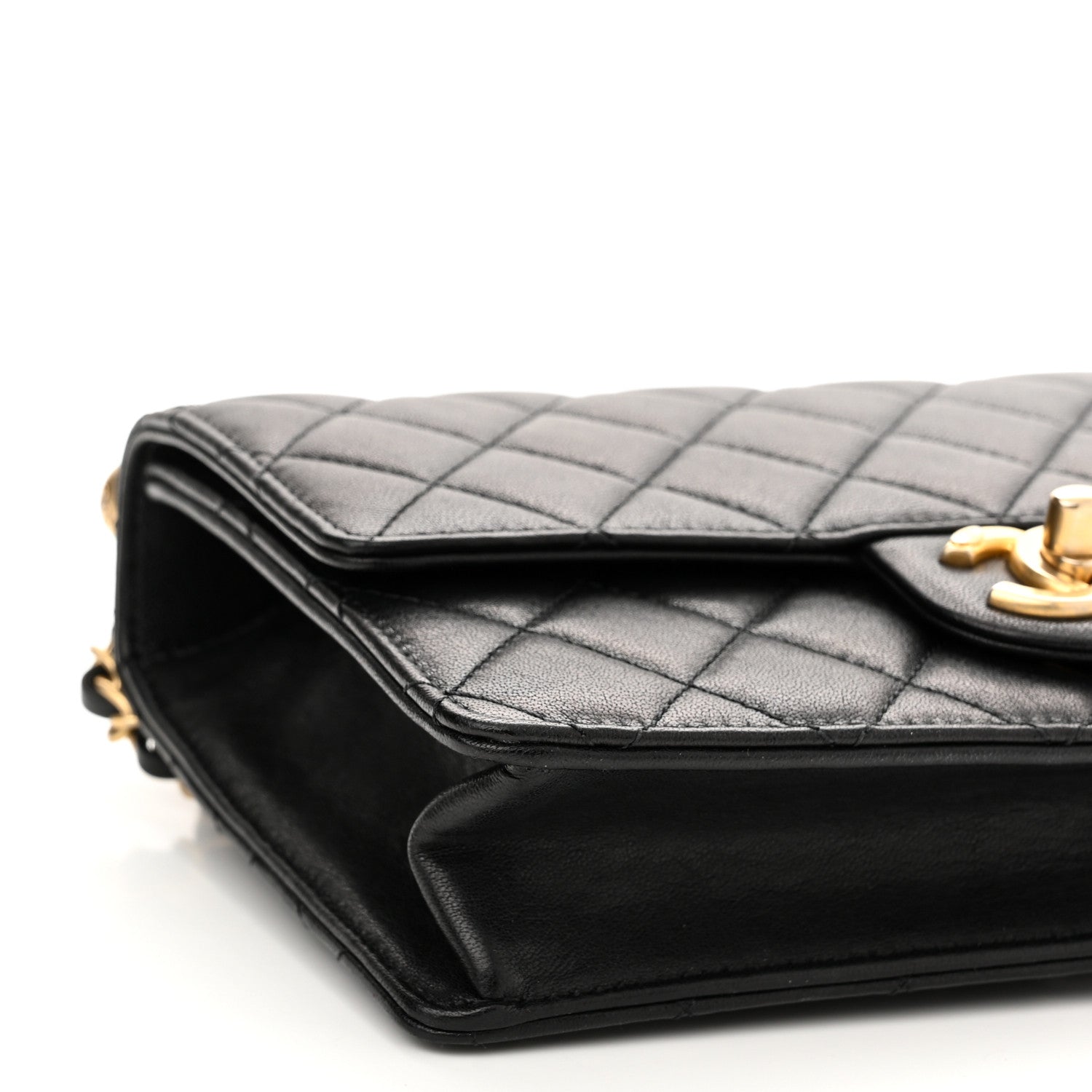 Chanel Lambskin Quilted Small Chic Pearls Flap Black 9 of 10