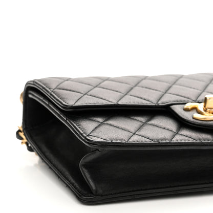 Chanel Lambskin Quilted Small Chic Pearls Flap Black 9 of 10