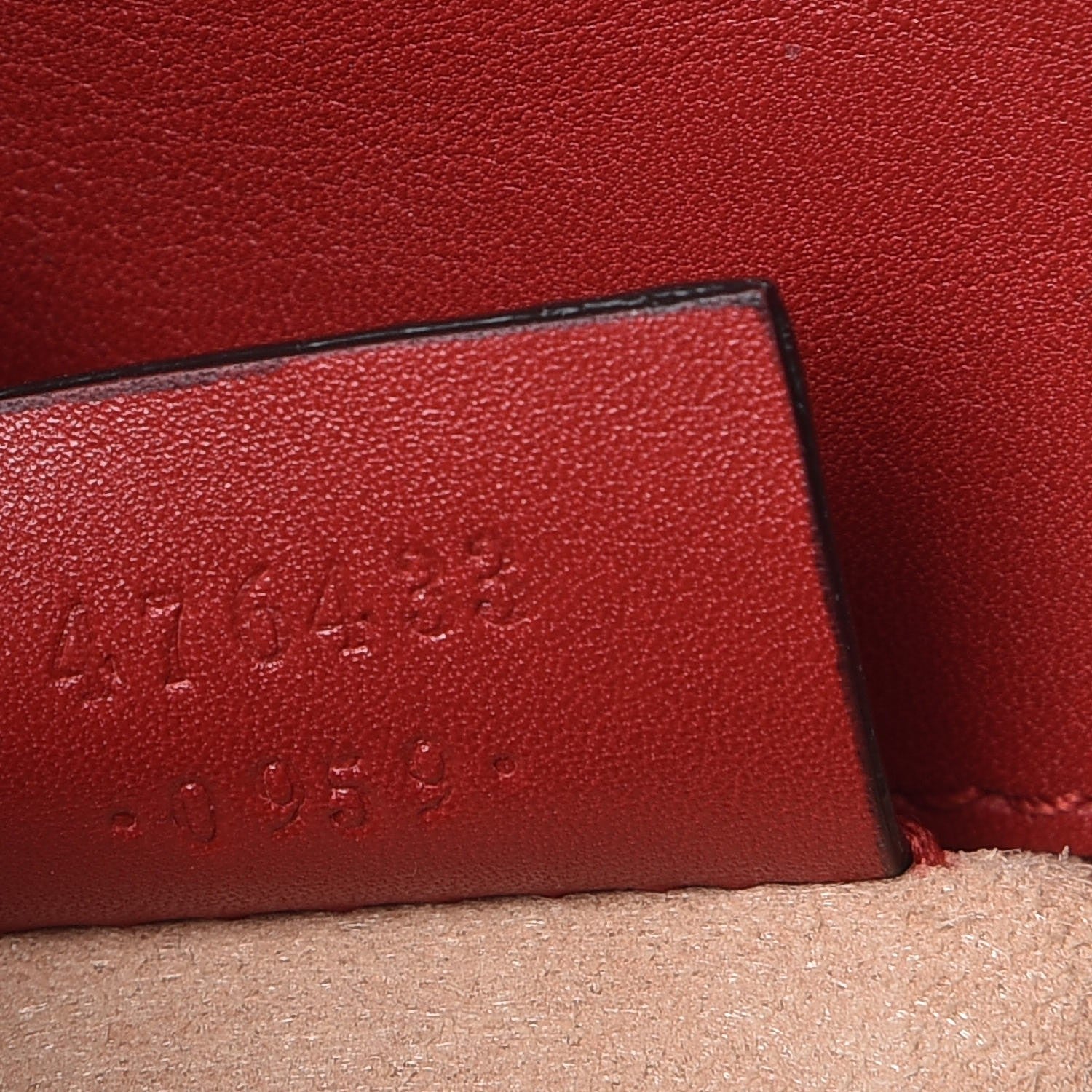 Gucci Calfskin Matelasse Super Mini GG Marmont Shoulder Bag Hibiscus Red 9 of 10