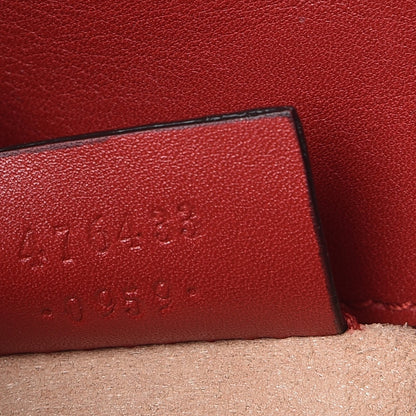 Gucci Calfskin Matelasse Super Mini GG Marmont Shoulder Bag Hibiscus Red 9 of 10