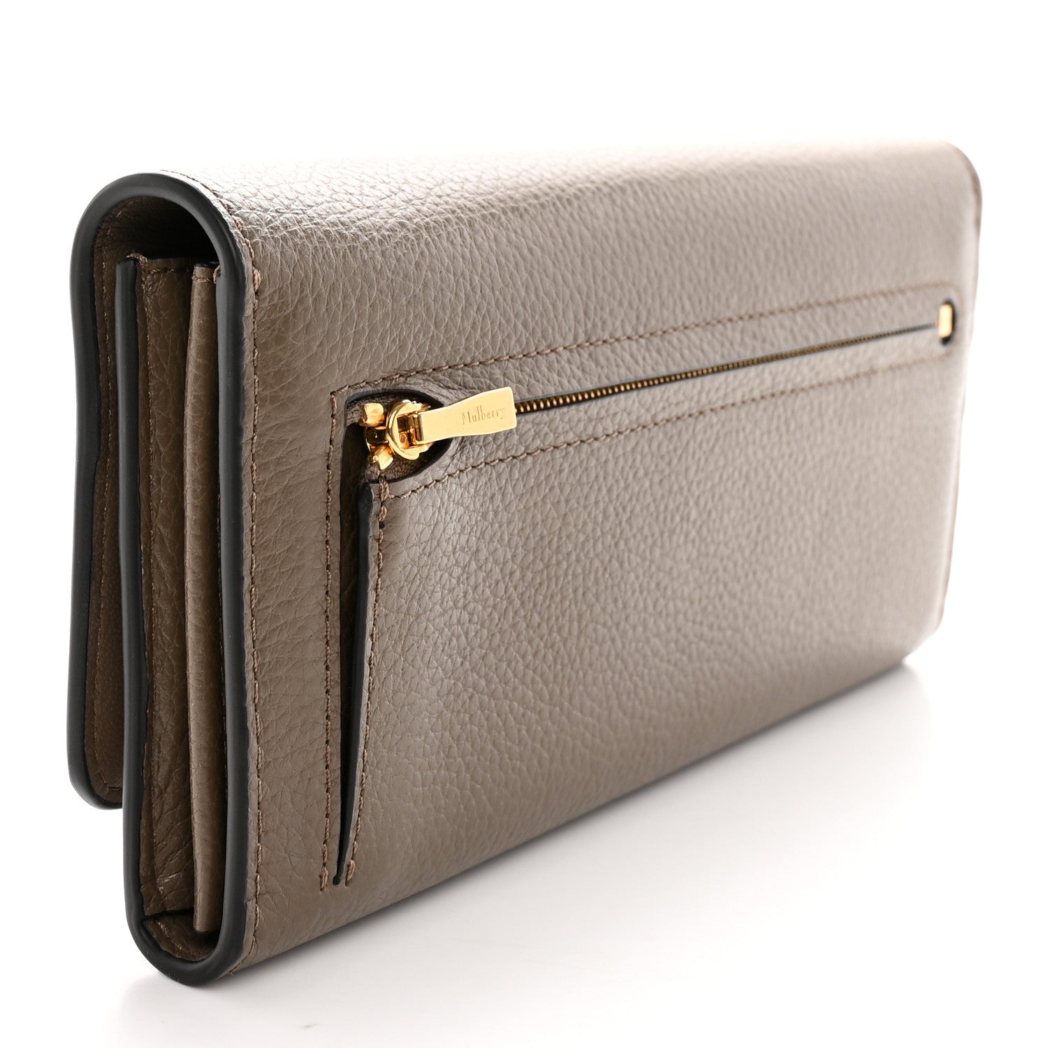 Mulberry Small Classic Grain Continental Wallet Solid Grey 3 of 11