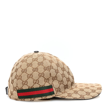 Gucci Monogram Web Baseball Hat XXL Beige Cocoa 6 of 9