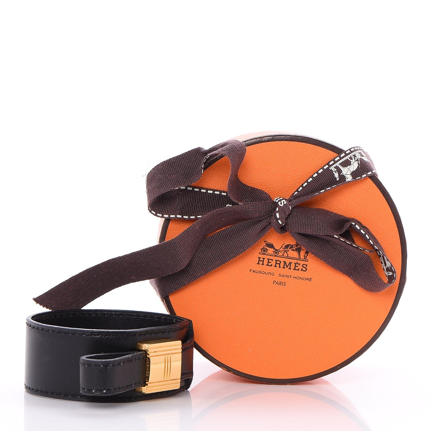 Hermes Box Kelly Cadena Bracelet M Black 7 of 7
