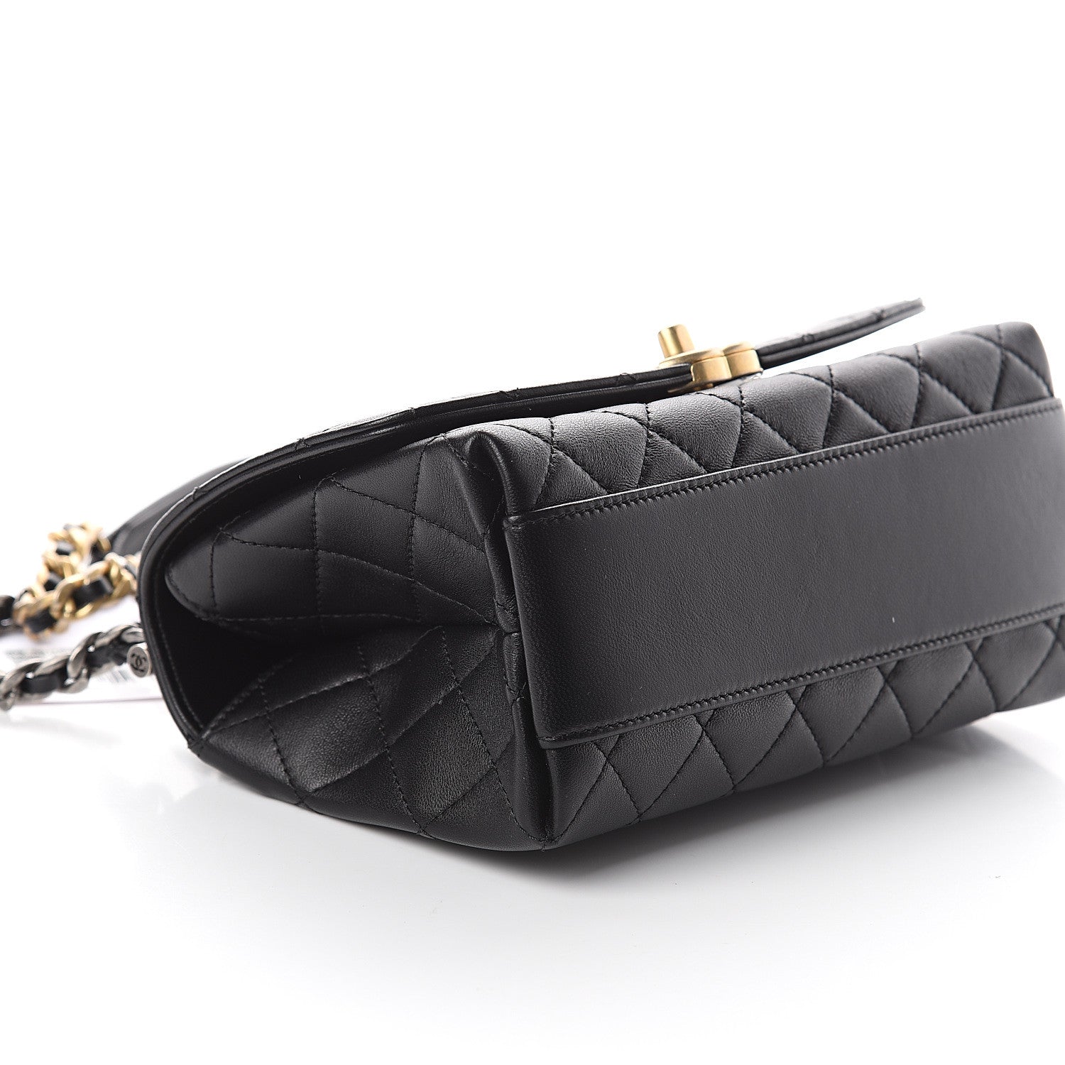 Chanel Lambskin Quilted La Parisienne Top Handle Flap Black 7 of 8