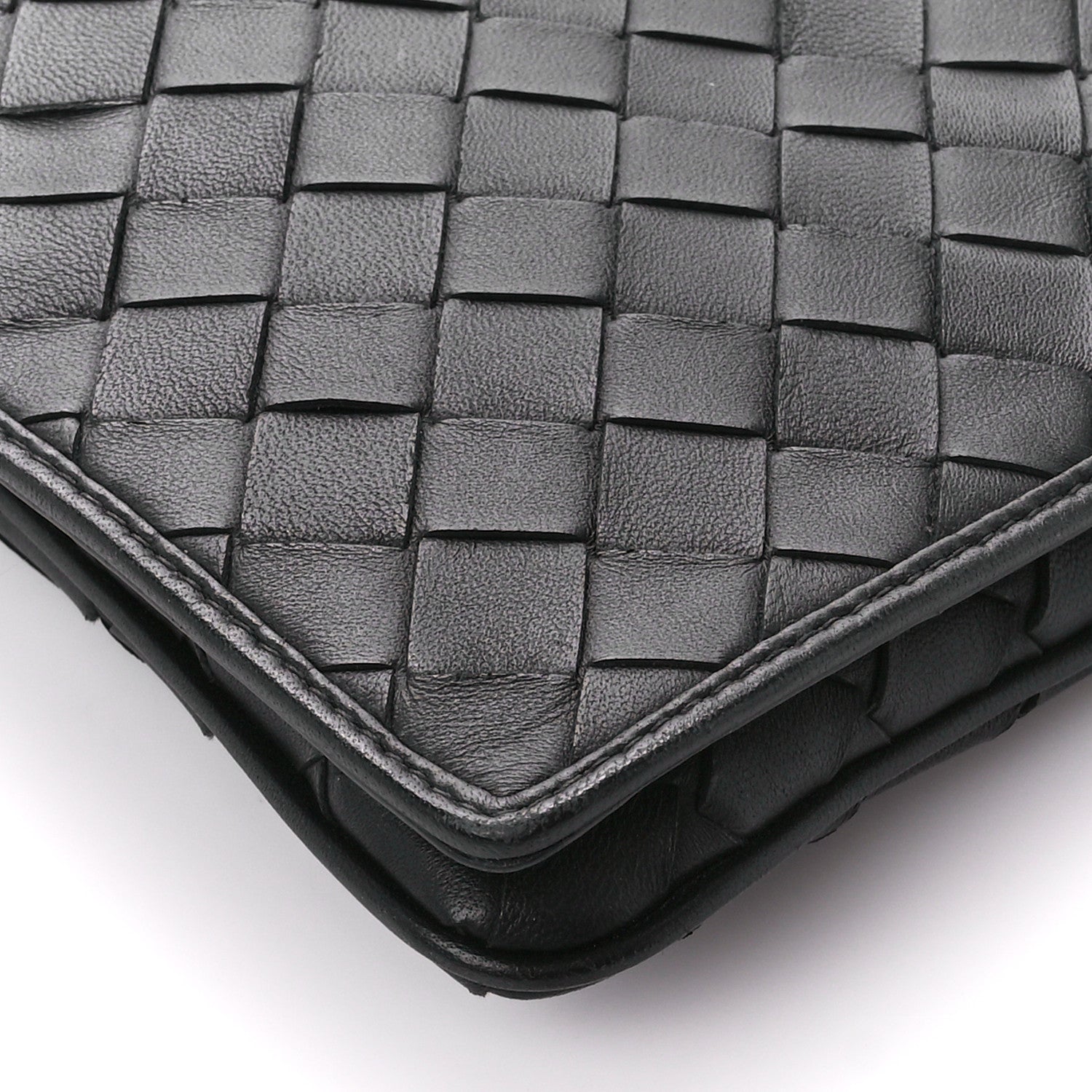Bottega Veneta Nappa Intrecciato Crossbody Messenger Flap Black 11 of 11