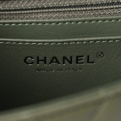 Chanel Lambskin Quilted Mini Rectangular Flap Green 5 of 11