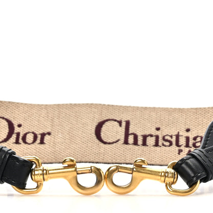 Christian Dior Canvas Embroidered Shoulder Strap Burgundy 3 of 4