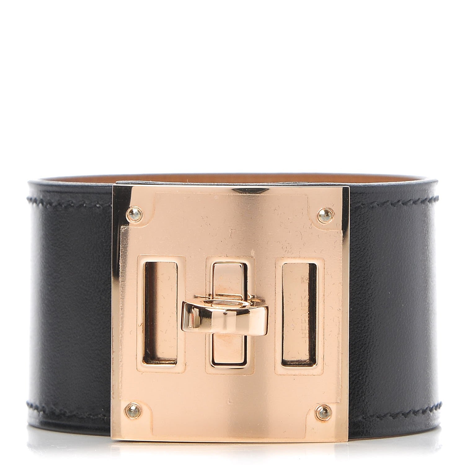Hermes Box Kelly Dog Bracelet T3 Black 1 of 5