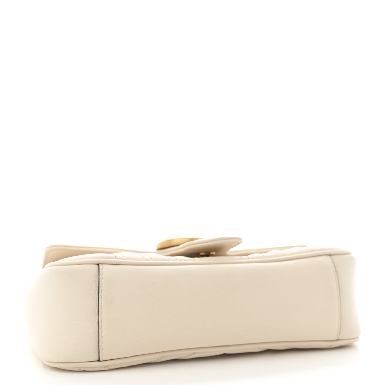 Gucci Calfskin Matelasse Mini GG Marmont Shoulder Bag White 4 of 12