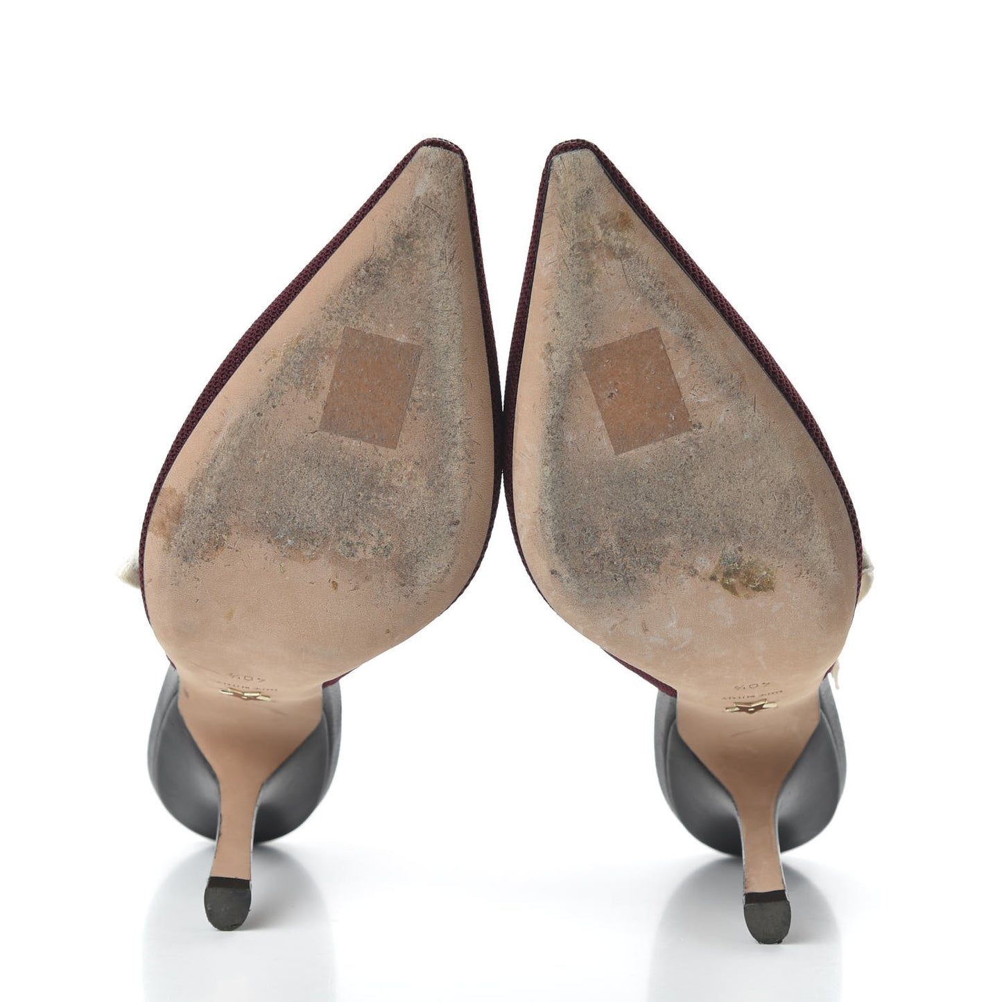 Technical Canvas Ribbon J'Adior Slingback 100mm Pumps 40.5 Rouge Black