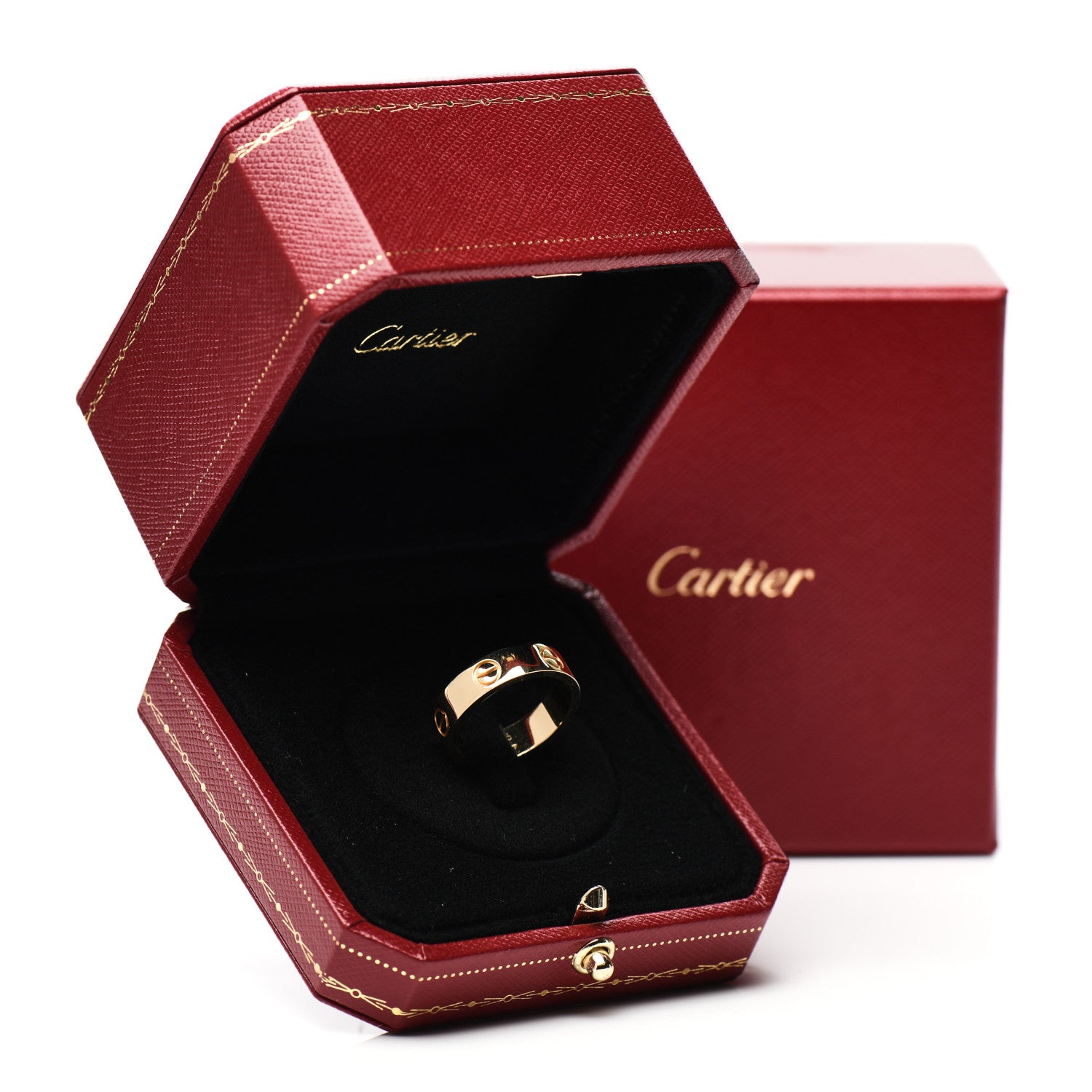 Cartier 18K Yellow Gold 5.5mm LOVE Ring 56 7.5 6 of 6