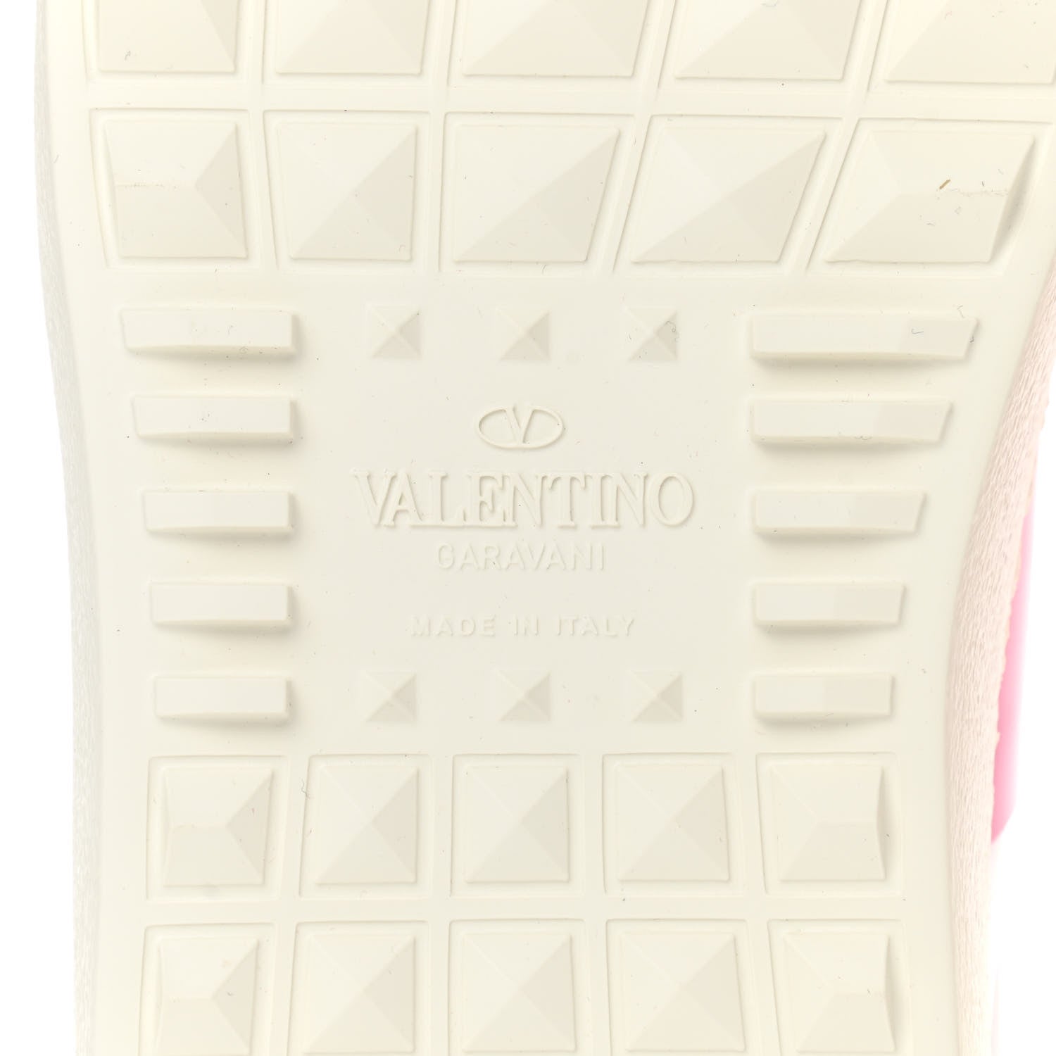 Valentino Garavani Patent Calfskin Womens Rockstud Open Sneakers 37 White Pink Orchid 7 of 9