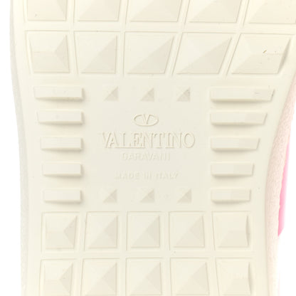 Valentino Garavani Patent Calfskin Womens Rockstud Open Sneakers 37 White Pink Orchid 7 of 9