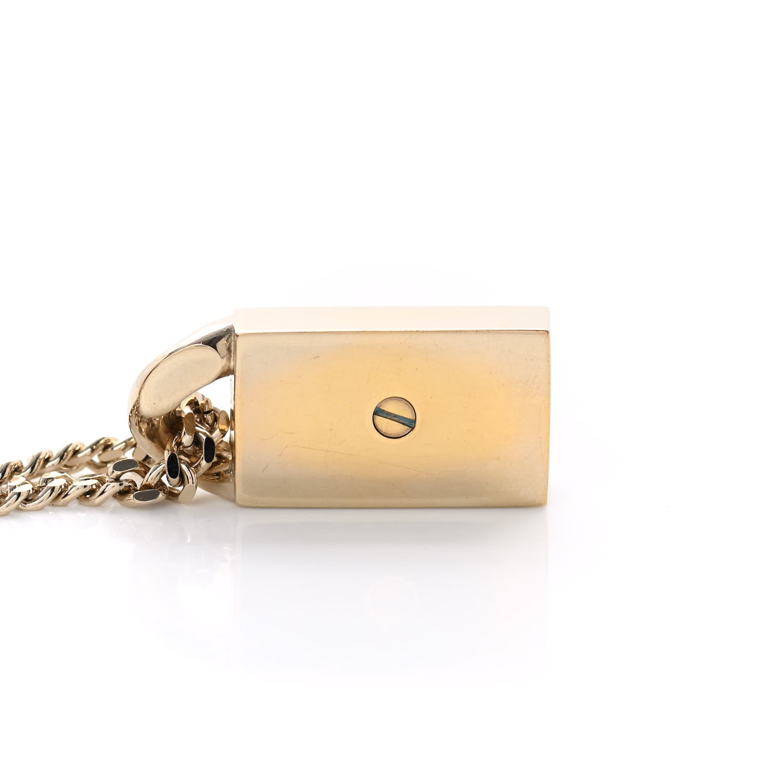 Chanel Crystal Dog Tag Charm Necklace Gold 5 of 6