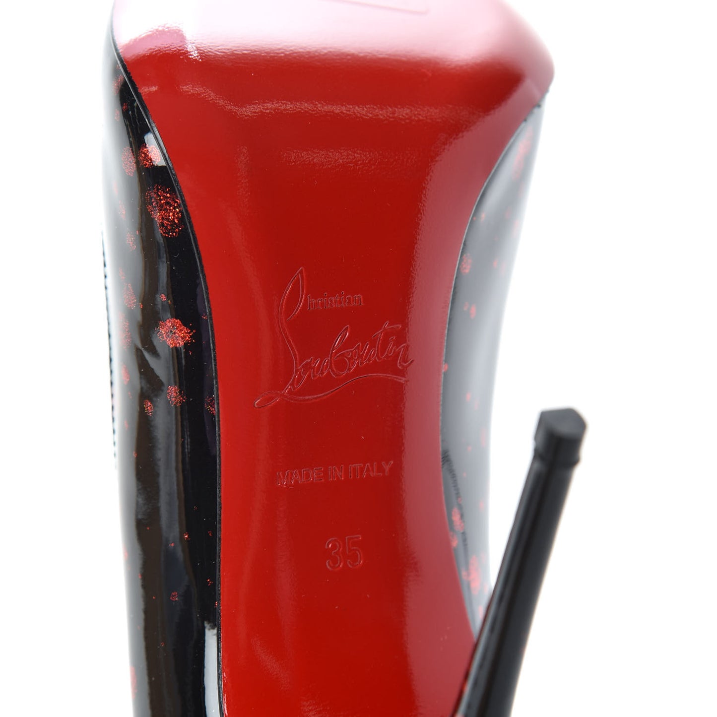 Patent Pollock Pigalle Follies 100 Pumps 35 Black Red