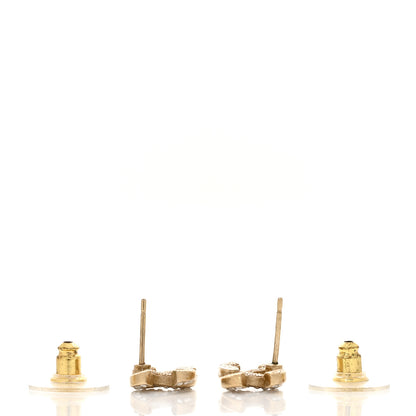 Chanel Crystal CC Earrings Gold 3 of 4