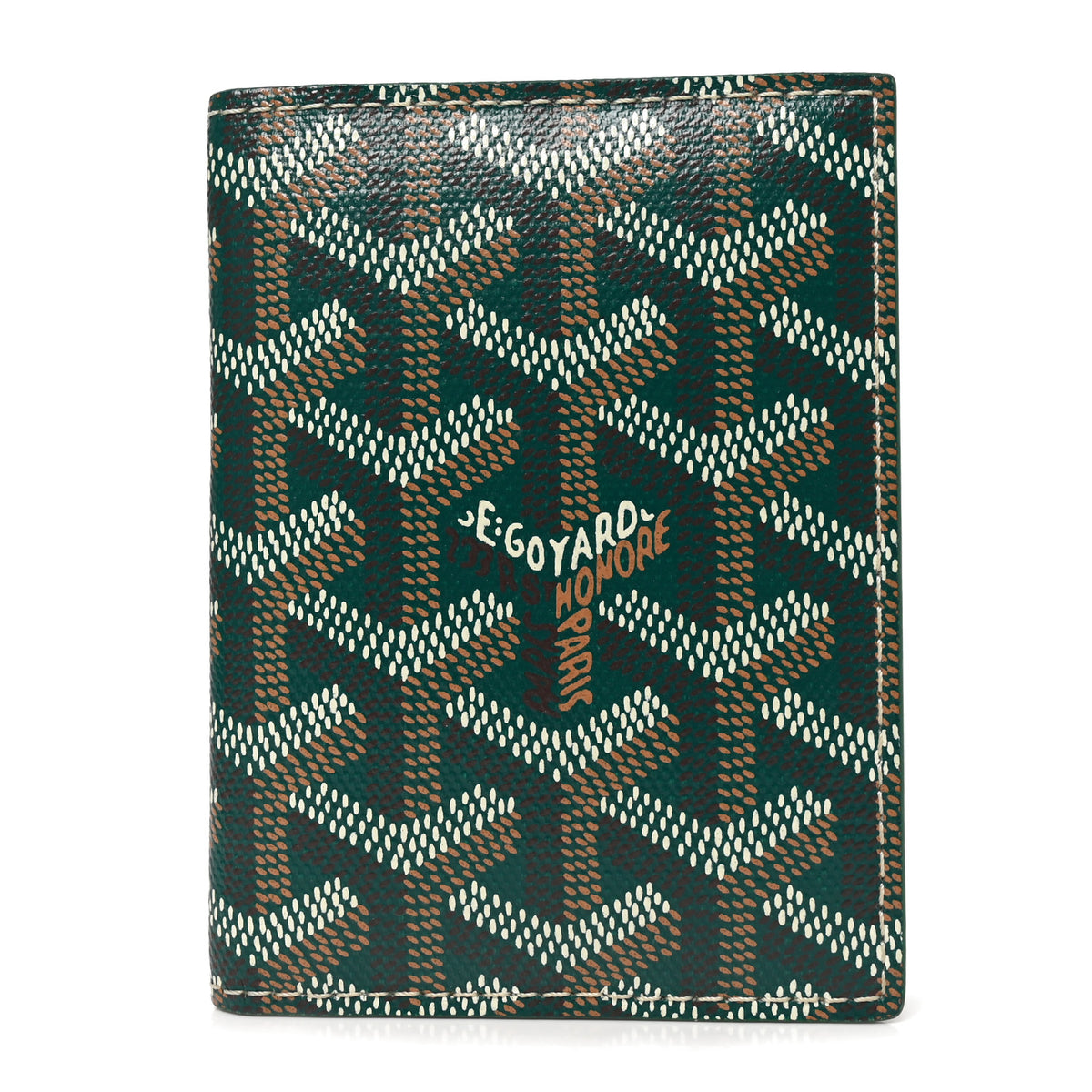 Goyardine Saint Marc Folding Card Case Green