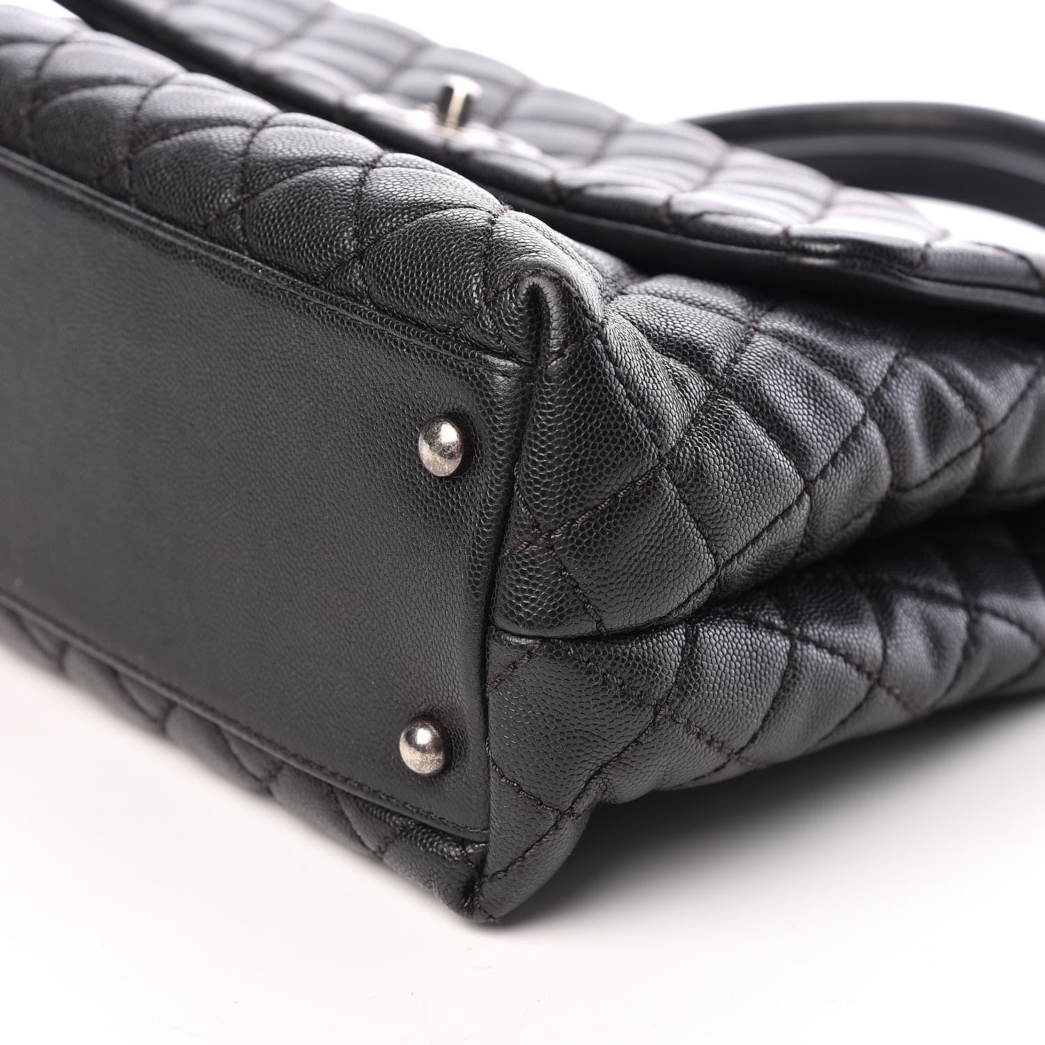 Chanel Caviar Quilted Medium Coco Handle Flap Black 6 of 12