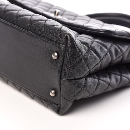 Chanel Caviar Quilted Medium Coco Handle Flap Black 6 of 12
