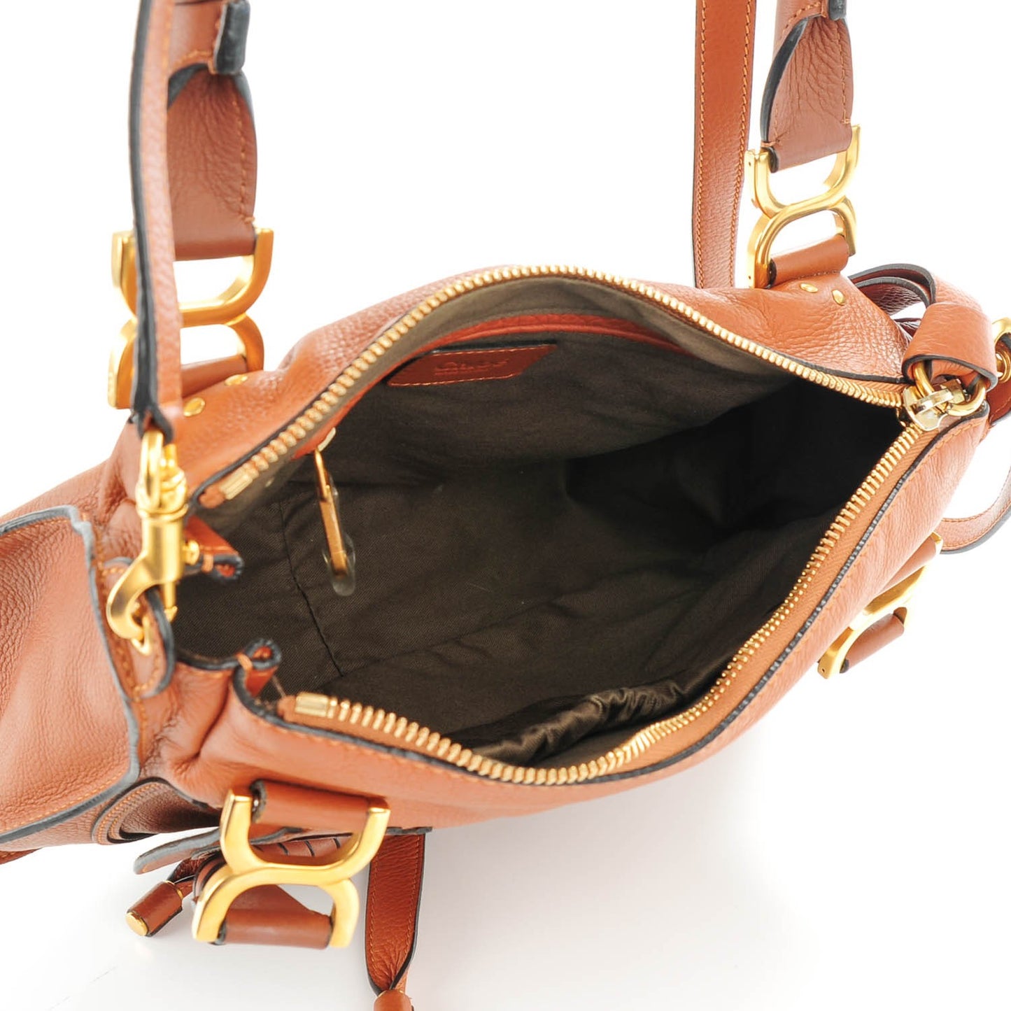 Calfskin Small Marcie Satchel Tan