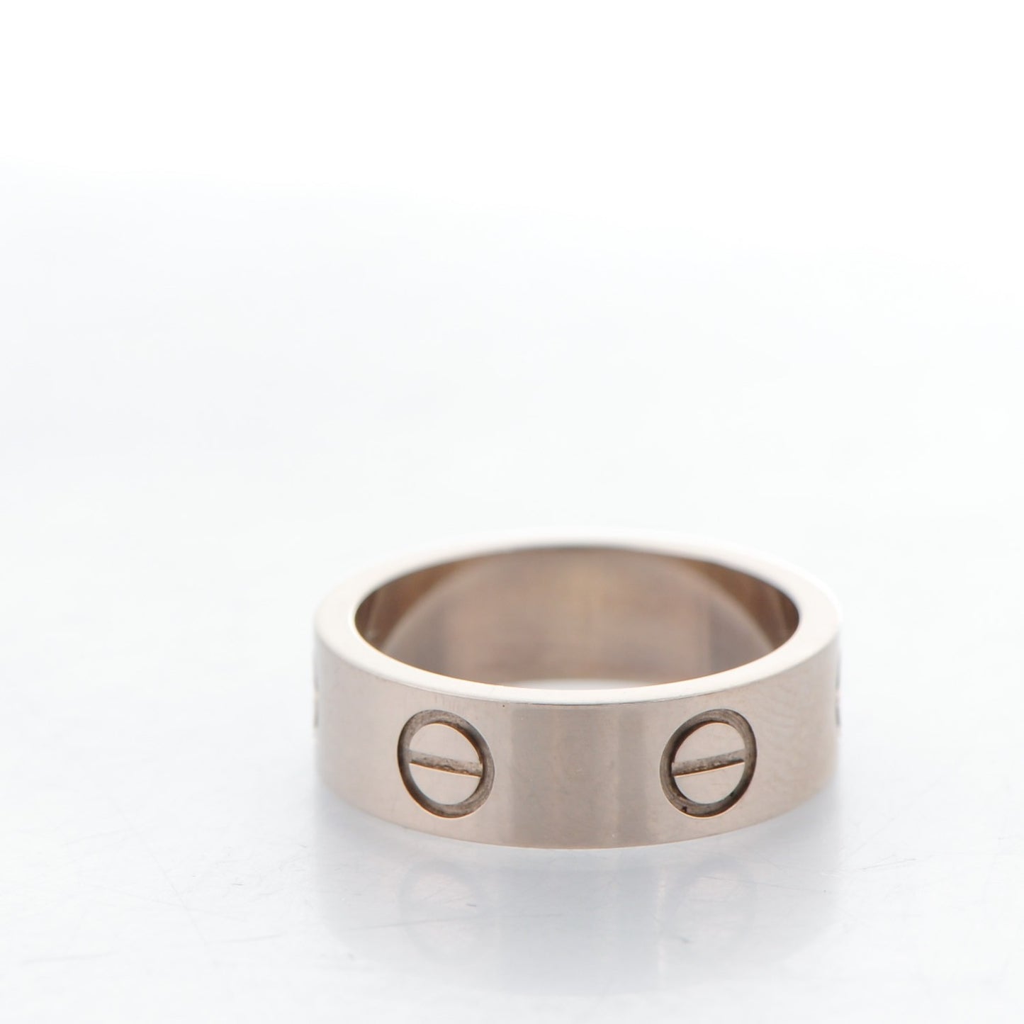18K White Gold 5.5mm LOVE Ring 50 5.25